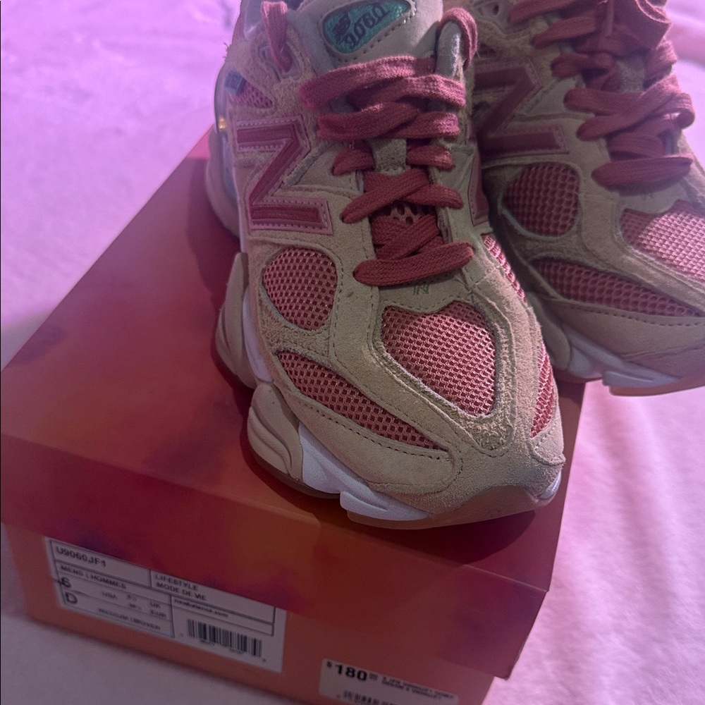 New Balance Women's Coral and Beige Sneakers